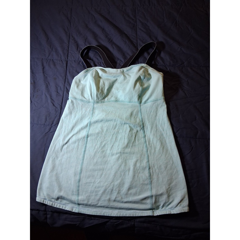 Lululemon Run: Catch Me Tank Top Fitted Sz 8 Caspian Blue W1A41S Women's
